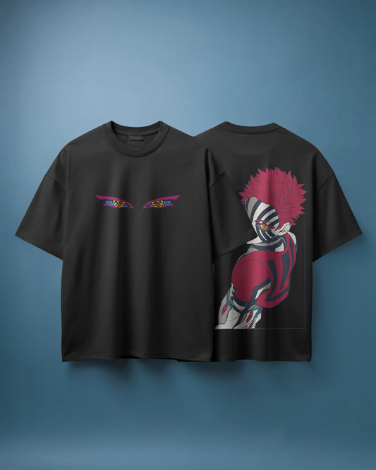 Camiseta Akaza | Demon Slayer | Diseño oversize negra edición limitada