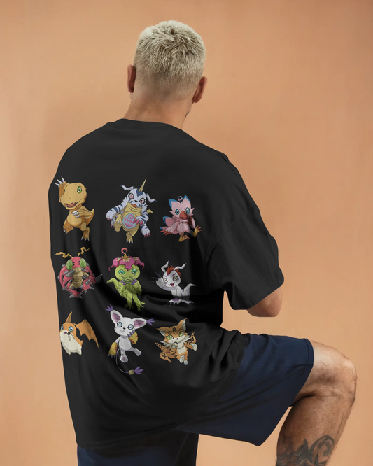Camiseta Digimon | Digimon | Diseño exclusivo oversize negra