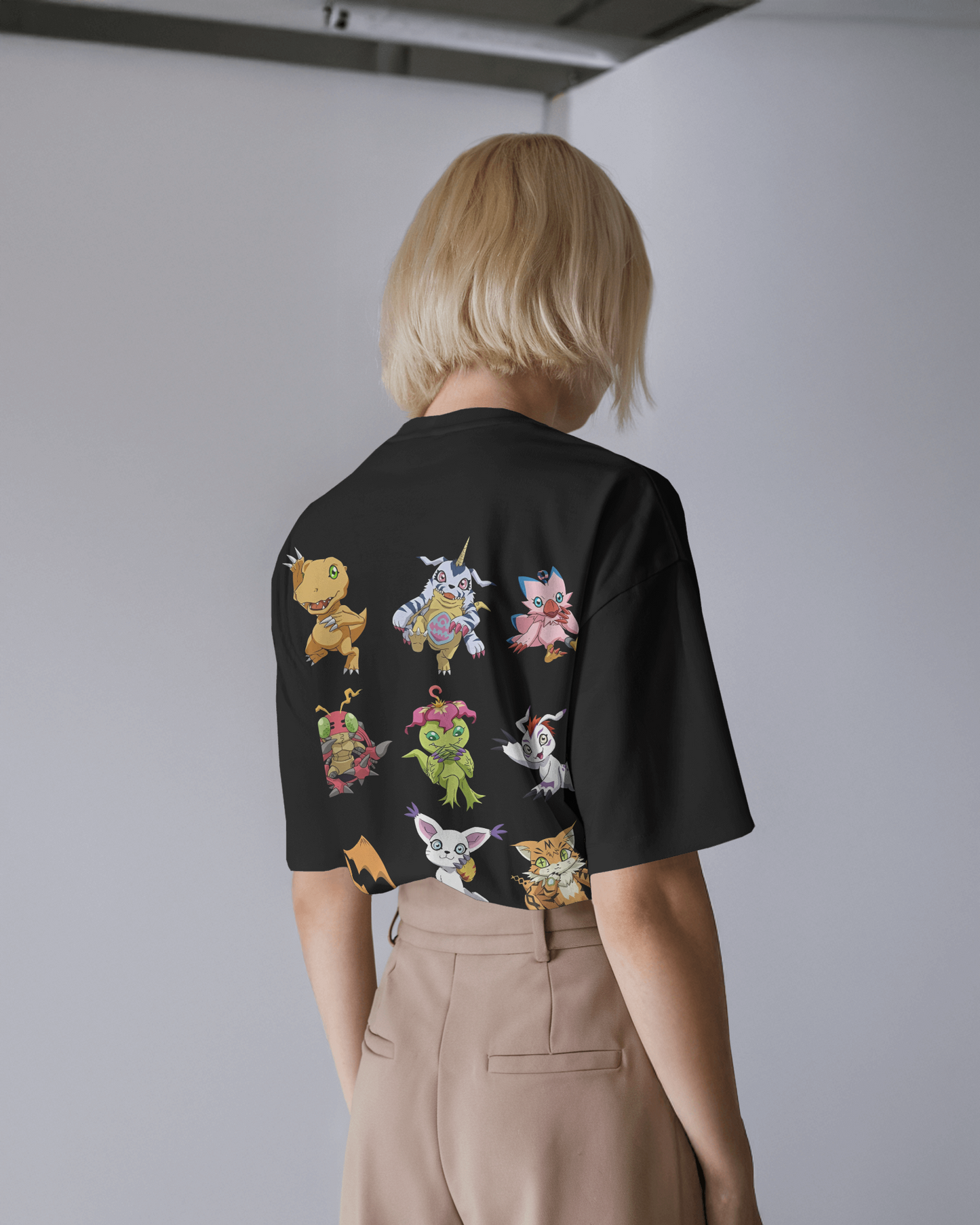Camiseta Digimon | Digimon | Diseño exclusivo oversize negra