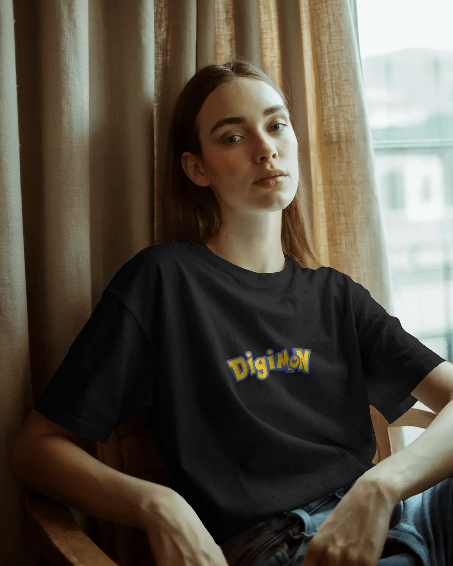 Camiseta Digimon | Digimon | Diseño exclusivo oversize negra
