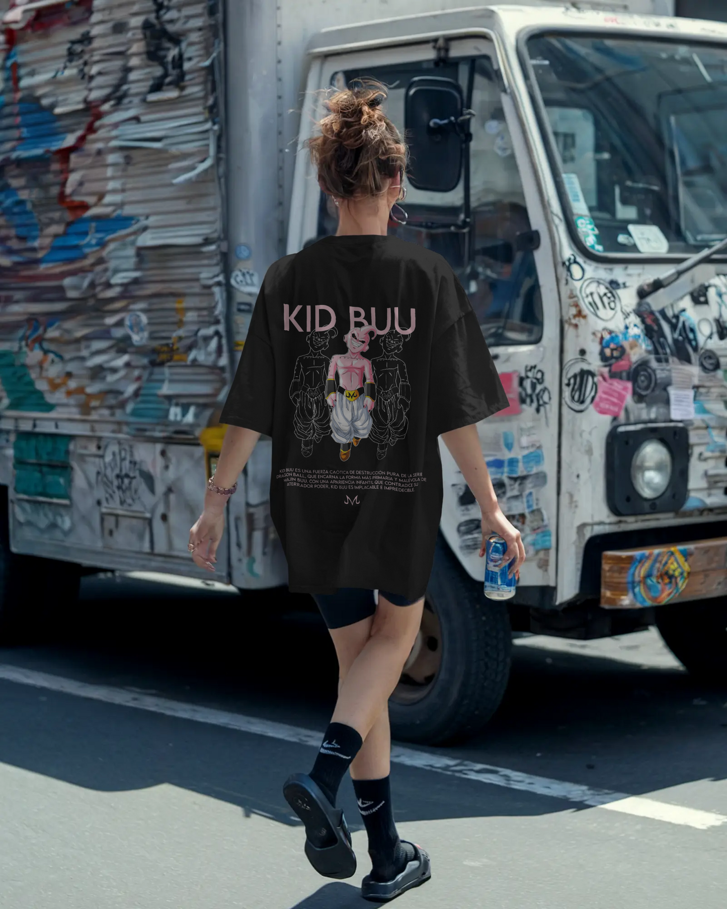 Camiseta Kid Buu | Dragon Ball Z | Diseño exclusivo oversize negra