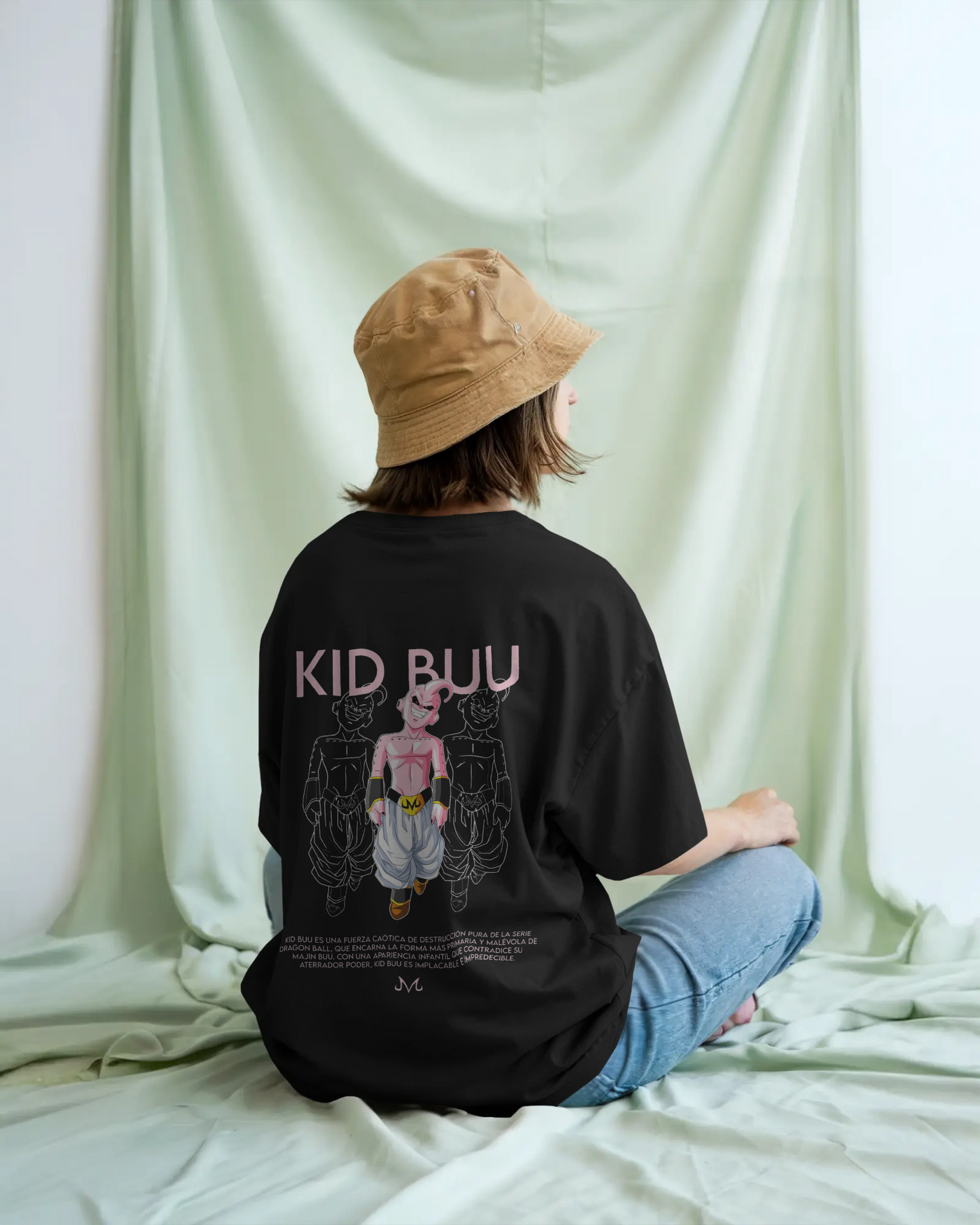 Camiseta Kid Buu | Dragon Ball Z | Diseño exclusivo oversize negra