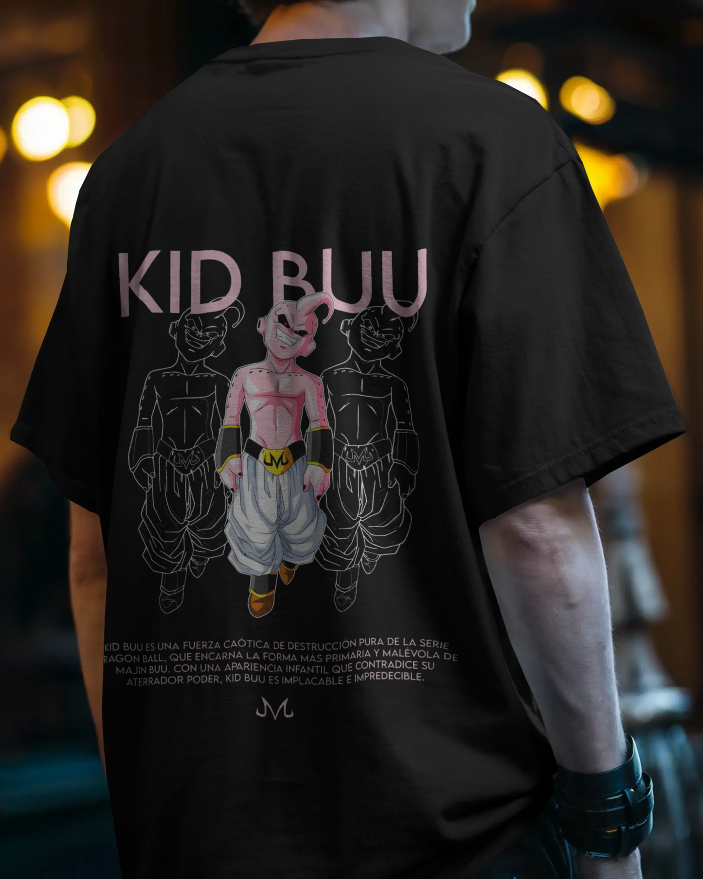 Camiseta Kid Buu | Dragon Ball Z | Diseño exclusivo oversize negra