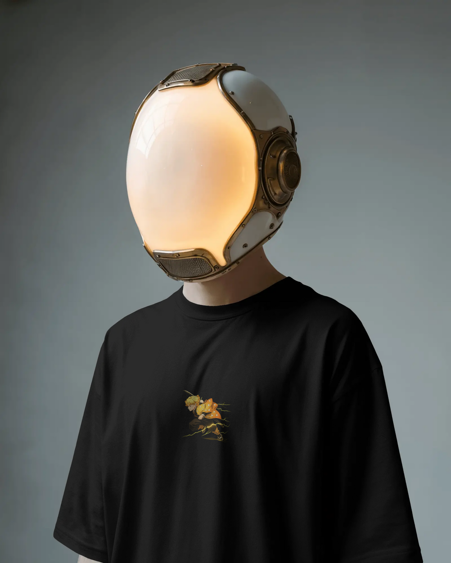Camiseta Zenitsu | Demon Slayer | Diseño exclusivo oversize negra