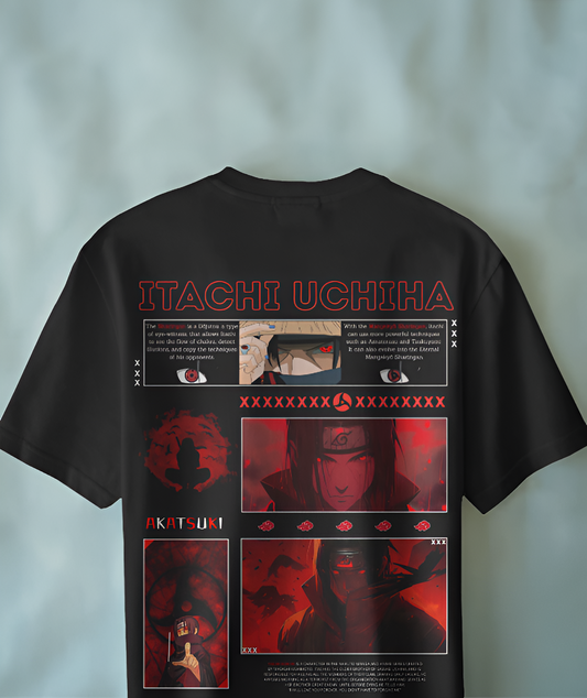 Camiseta Itachi Uchiha | Naruto | Diseño exclusivo oversize